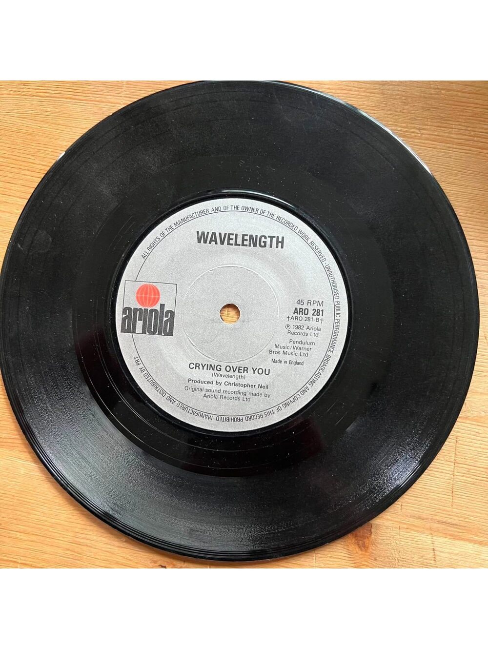 Wavelength - Crying Over You/Hurry Home 45rpm VG+ R10